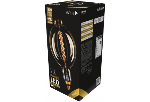 LED Jumbo Filament Ponte 180x385mm Amber 8W E27 2400K Fényerőszabályzós