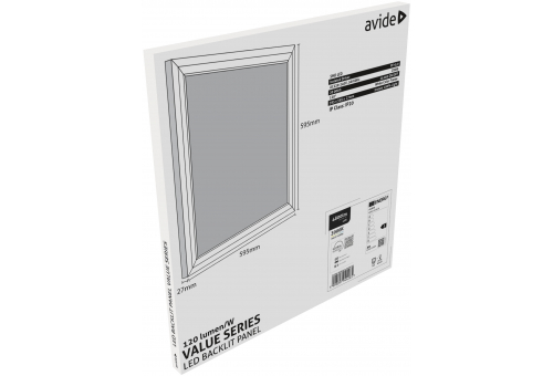 LED Panel 600x600mm 40W WW 120lm/W Value Range Backlit