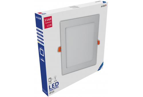 LED Beépíthető Négyzetes Mennyezeti Lámpa ALU 15W CW