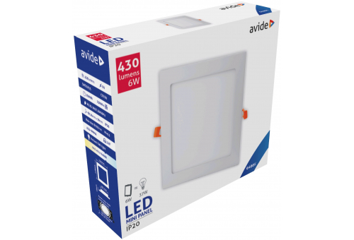LED Beépíthető Négyzetes Mennyezeti Lámpa ALU 6W CW