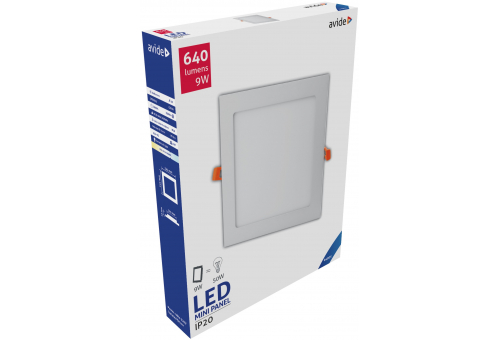 LED Beépíthető Négyzetes Mennyezeti Lámpa ALU 9W CW