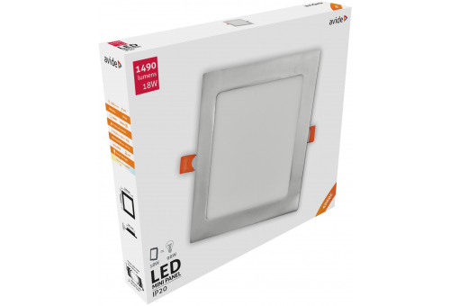 LED Beépíthető Négyzetes Mennyezeti Lámpa ALU Szatén Nikkel 18W NW