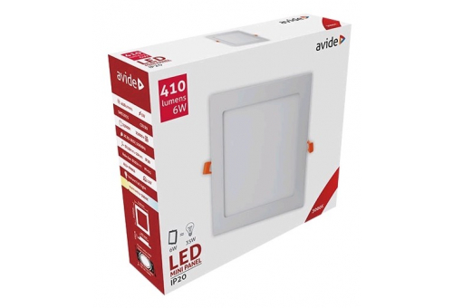LED Beépíthető Négyzetes Mennyezeti Lámpa ALU 6W WW