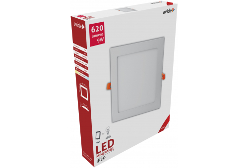 LED Beépíthető Négyzetes Mennyezeti Lámpa ALU 9W WW