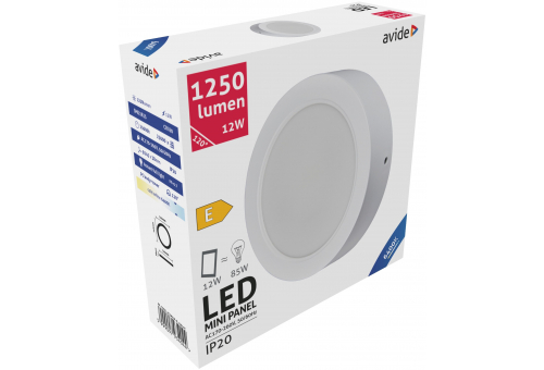 LED Falra Szerelhető Kerek Mennyezeti Lámpa Műanyag 12W CW