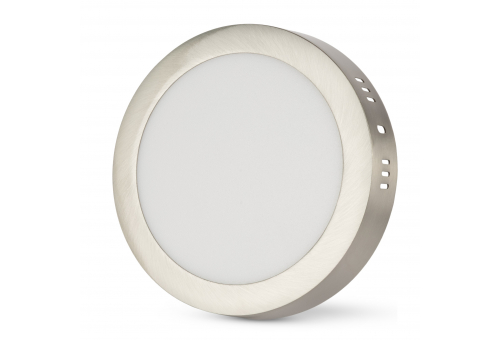 LED Falra Szerelhető Kerek Mennyezeti Lámpa ALU Szatén Nikkel 12W NW 4000K