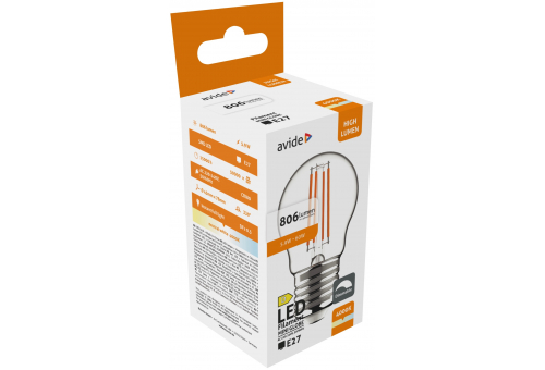 LED Filament Mini Globe 5.9W E27 NW 4000K Fényerőszabályozható