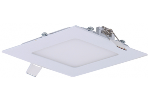 LED Beépíthető Négyzetes Mennyezeti Lámpa 6W, CCT kapcsolóval, ALU, IP44 Front