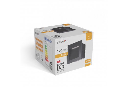 Kültéri lépcső lámpa beépíthető Lagos LED 3W NW IP54 90mm